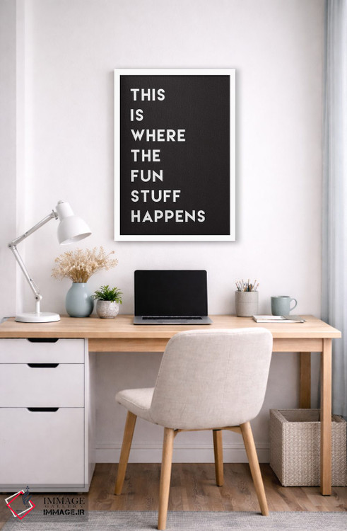 تابلو دکوراتیو اینجا محل اتفاقات هیجان انگیز است، سبک کلاسیک اثر نیکول باسک - D5W