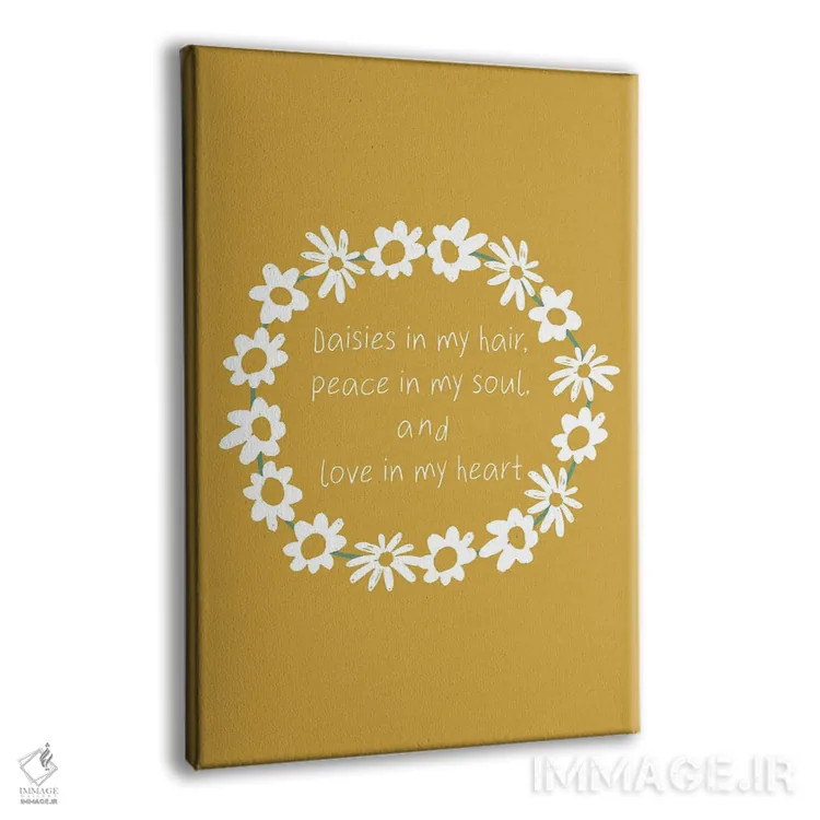 تابلو دکوراتیو گل داوودی ها در موهایم اثر نیکول باسک - نمای پرسپکتیو محصول