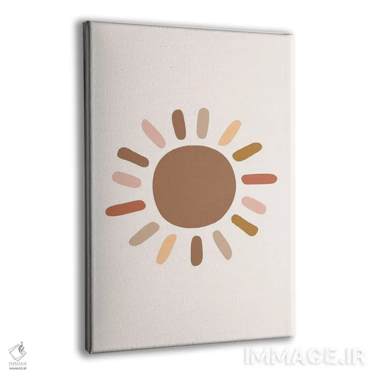 تابلو مینیمال خورشید بوهو اثر نیکول باسک - نمای پرسپکتیو محصول