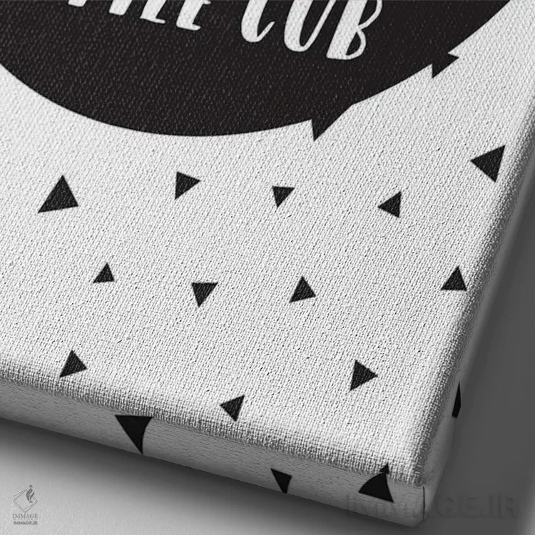 تابلو دکوراتیو بزرگ رویا ببین توله کوچولو اثر نیکول باسک - نمای نزدیک بافت بوم