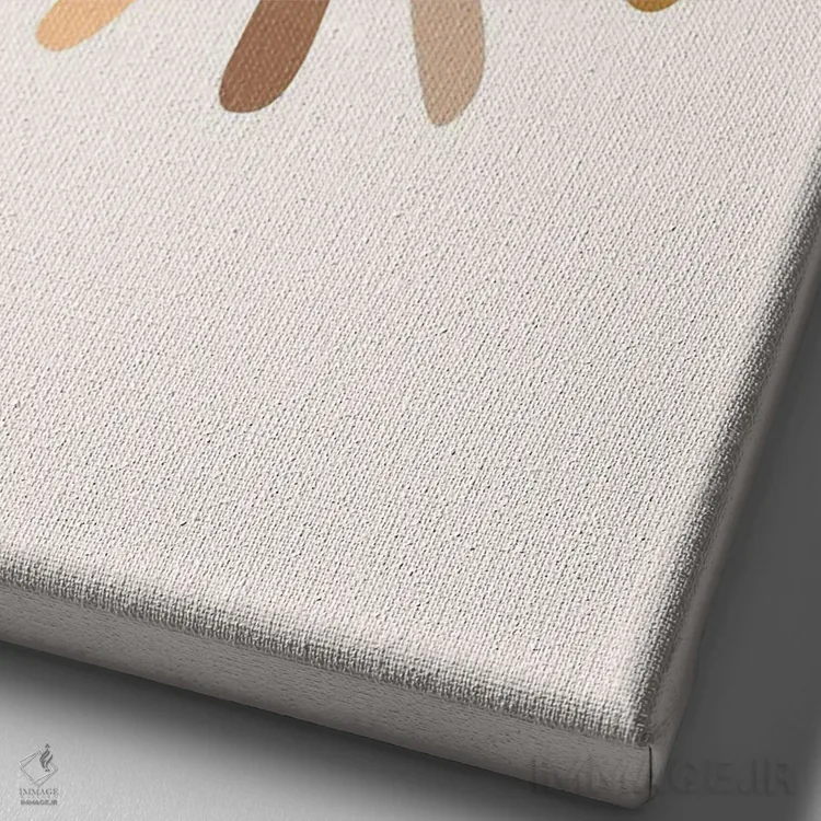 تابلو مینیمال خورشید بوهو اثر نیکول باسک - نمای نزدیک بافت بوم