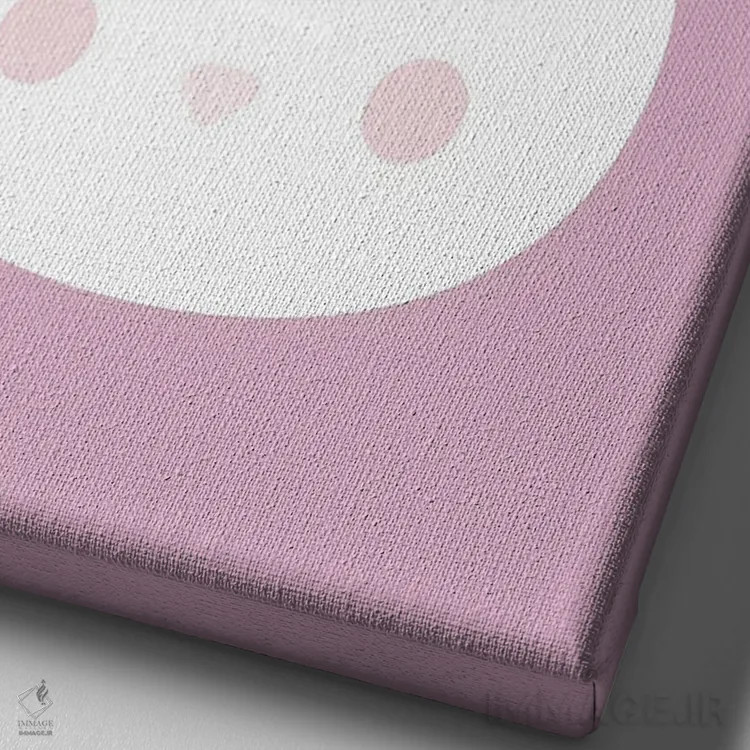 تابلو دکوراتیو خرگوش گل دار اثر نیکول باسک - نمای نزدیک بافت بوم