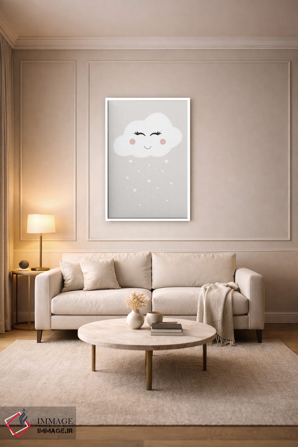 تابلو مینیمال ابر اثر نیکول باسک - D3W