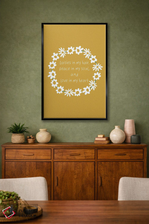 تابلو دکوراتیو گل داوودی ها در موهایم اثر نیکول باسک - D3B