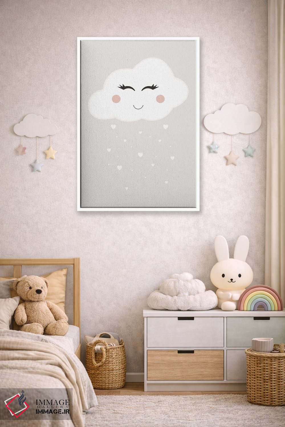 تابلو مینیمال ابر اثر نیکول باسک - D5W