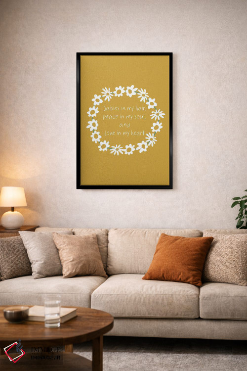 تابلو دکوراتیو گل داوودی ها در موهایم اثر نیکول باسک - D5B