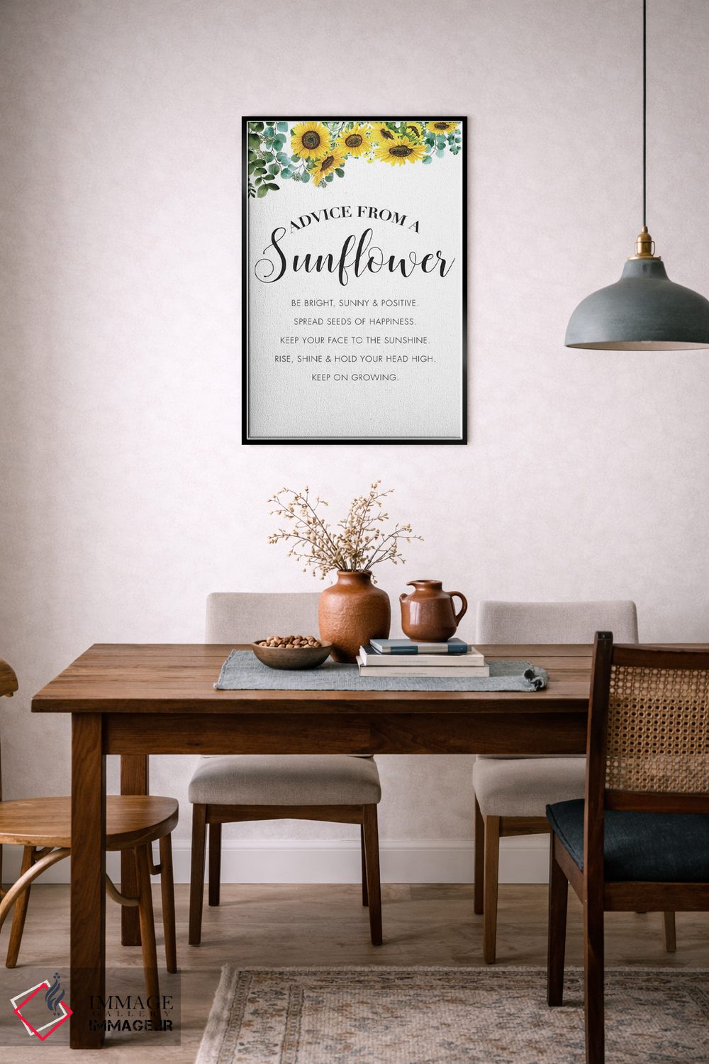 تابلو دکوراتیو نصیحت هایی از یک گل آفتابگردان اثر نیکول باسک - D6B