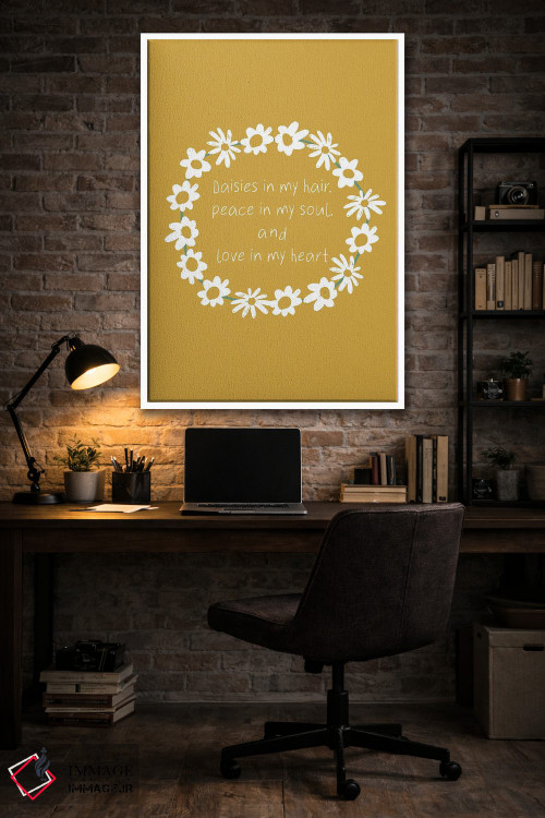 تابلو دکوراتیو گل داوودی ها در موهایم اثر نیکول باسک - D4W