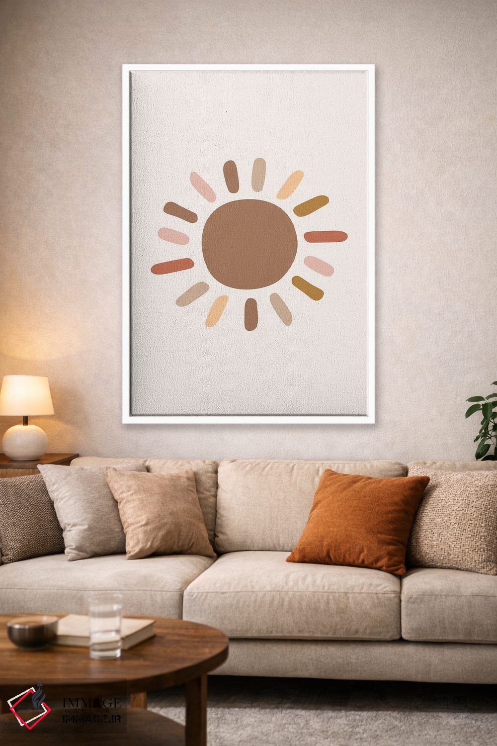 تابلو مینیمال خورشید بوهو اثر نیکول باسک - D1W