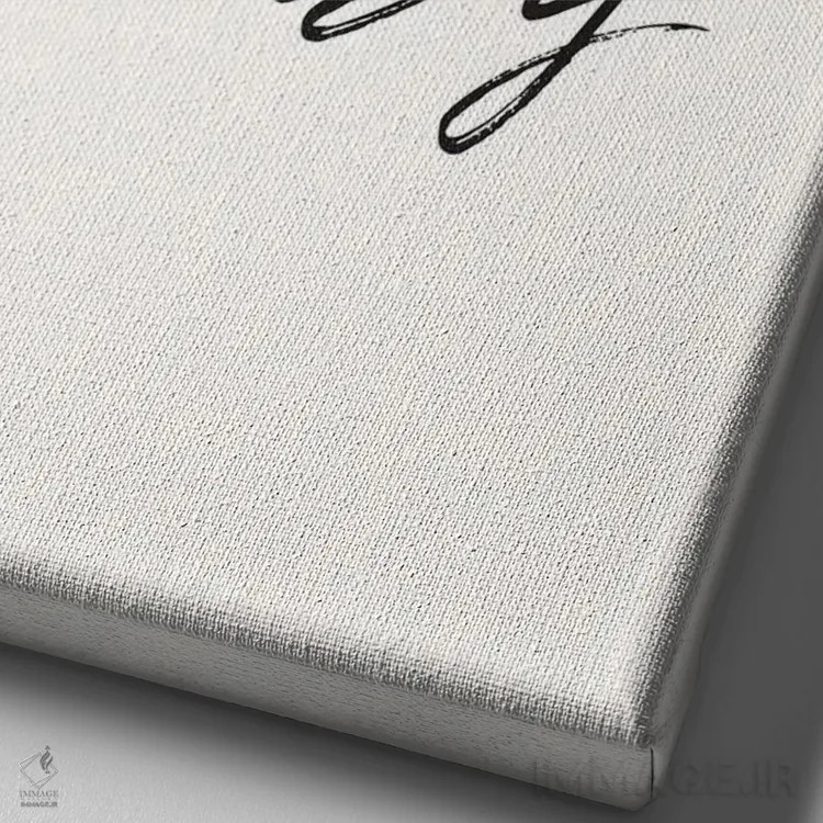 تابلو دکوراتیو سیفون بکش عزیزم اثر نیکول باسک - نمای نزدیک بافت بوم