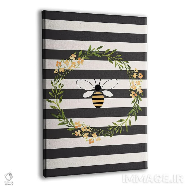 تابلو دکوراتیو زنبور عسل در تاج گل اثر نیکول باسک - نمای پرسپکتیو محصول