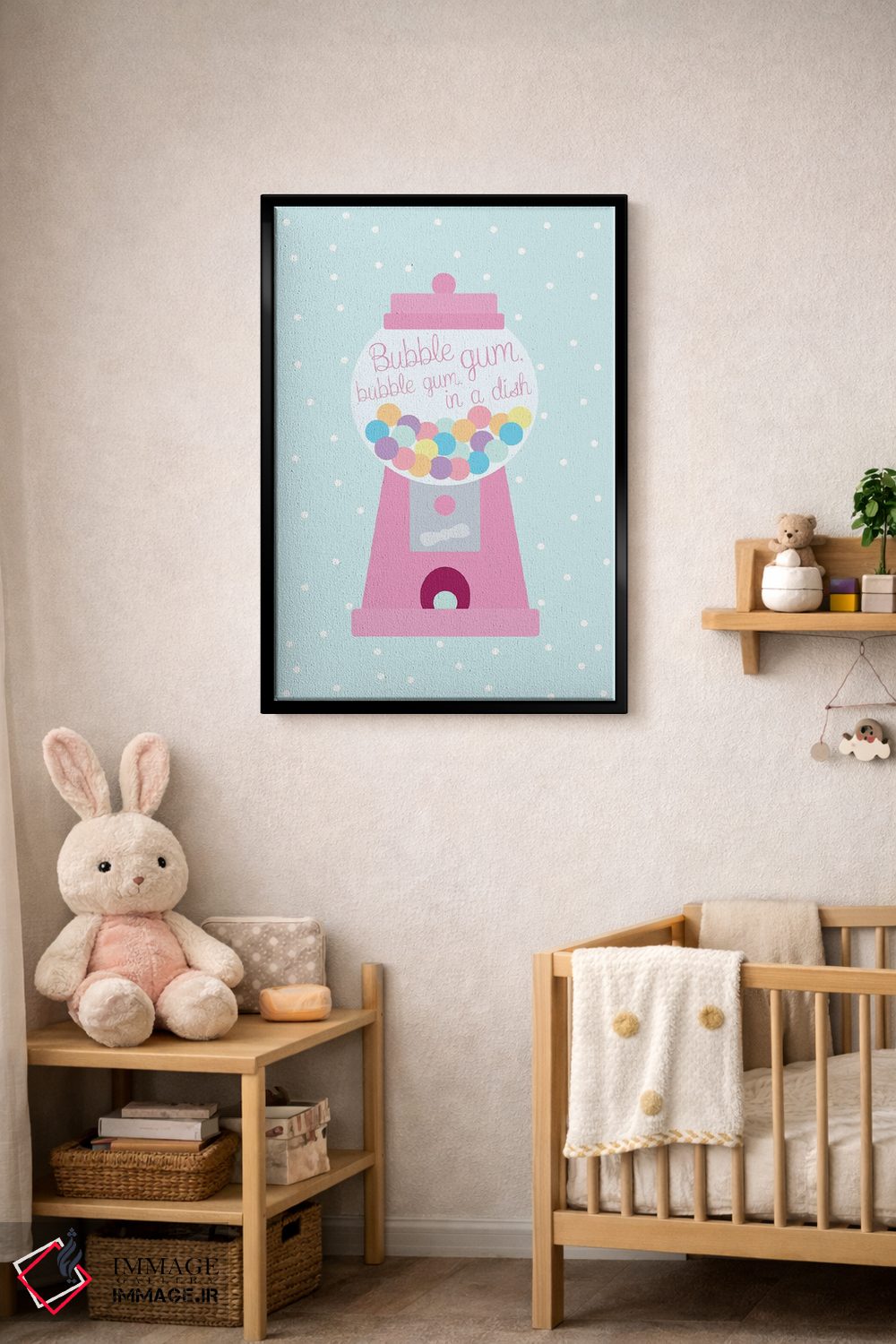 تابلو دکوراتیو دستگاه آدامس توپی اثر نیکول باسک - D5B