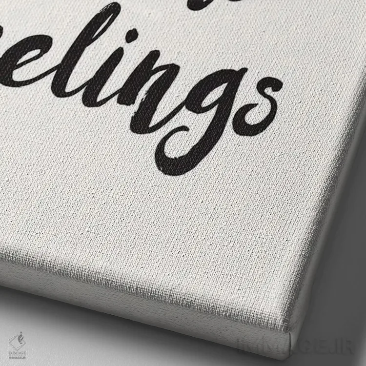 تابلو دکوراتیو نظراتم درباره احساسات مخلوط است اثر نیکول باسک - نمای نزدیک بافت بوم