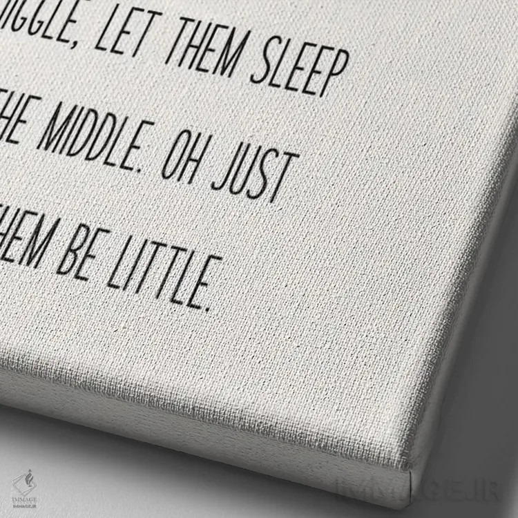 تابلو دکوراتیو بگذار کوچک بمانند اثر نیکول باسک - نمای نزدیک بافت بوم