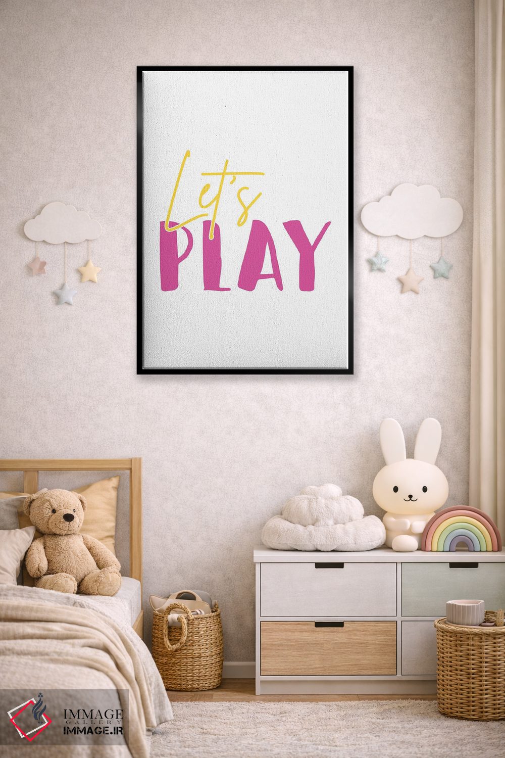 تابلو دکوراتیو بیایید بازی کنیم اثر نیکول باسک - D6B