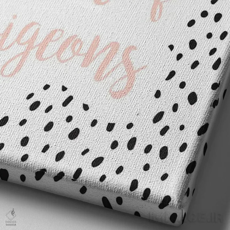 تابلو دکوراتیو فلامینگو باش اثر نیکول باسک - نمای نزدیک بافت بوم