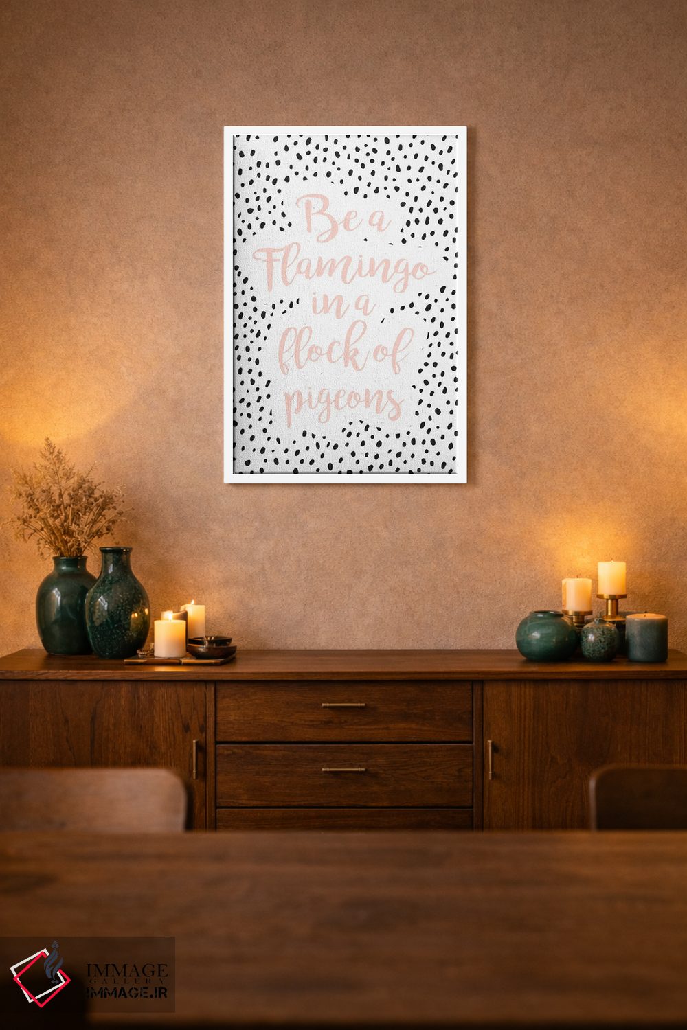 تابلو دکوراتیو فلامینگو باش اثر نیکول باسک - D1W