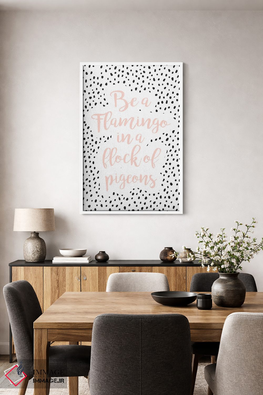 تابلو دکوراتیو فلامینگو باش اثر نیکول باسک - D3W