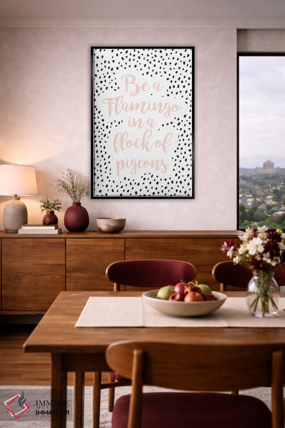 تابلو دکوراتیو فلامینگو باش اثر نیکول باسک - D5B