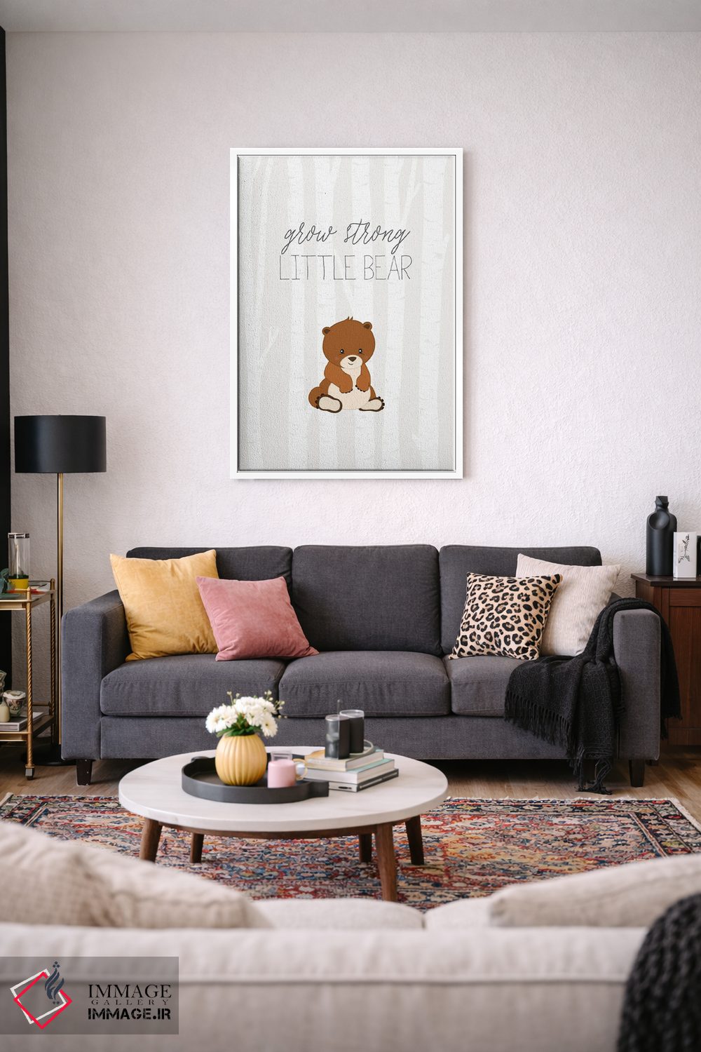 تابلو مینیمال خرس کوچولو اثر نیکول باسک - D3W