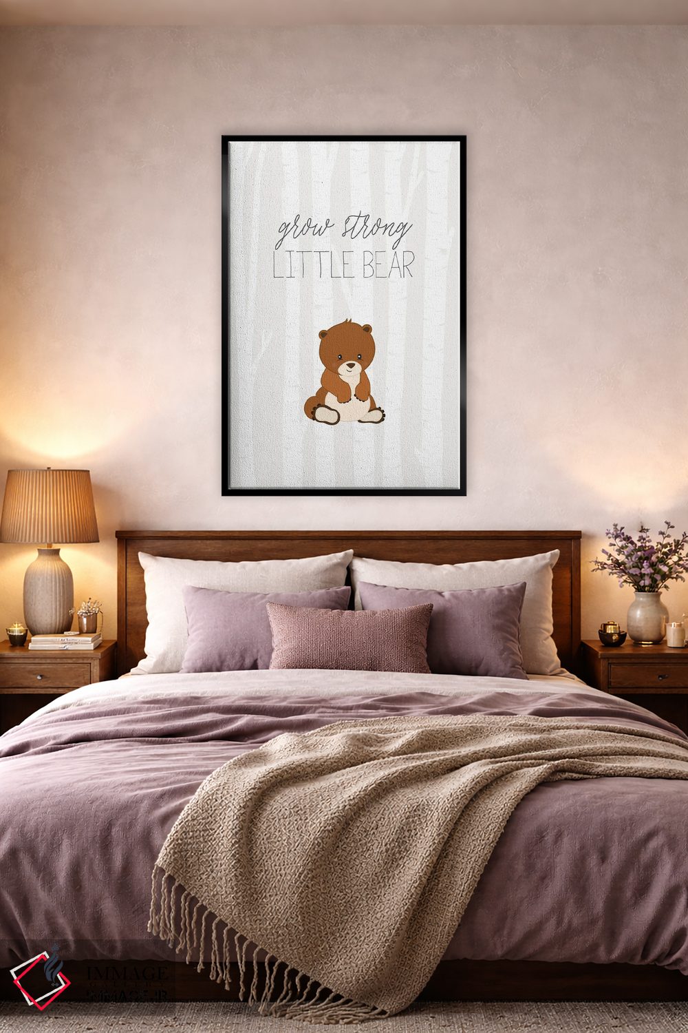 تابلو مینیمال خرس کوچولو اثر نیکول باسک - D5B