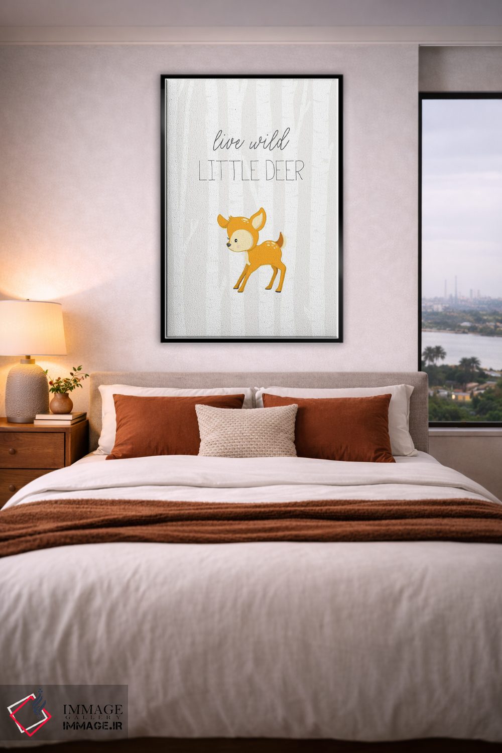 تابلو مینیمال گوزن کوچولو اثر نیکول باسک - D5B