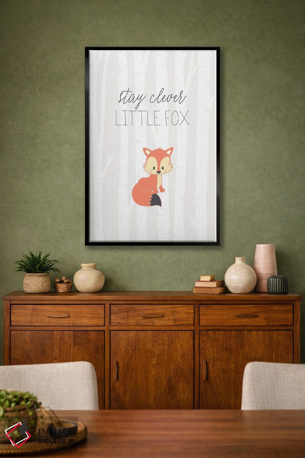 تابلو مینیمال روباه کوچولو اثر نیکول باسک - D2B