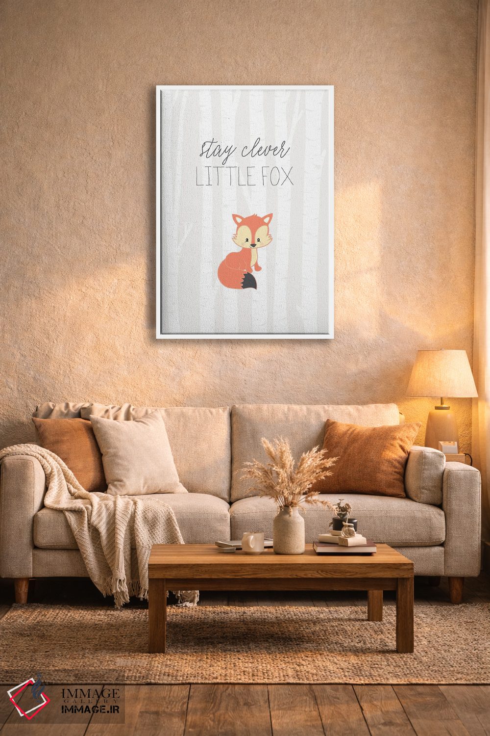 تابلو مینیمال روباه کوچولو اثر نیکول باسک - D4W