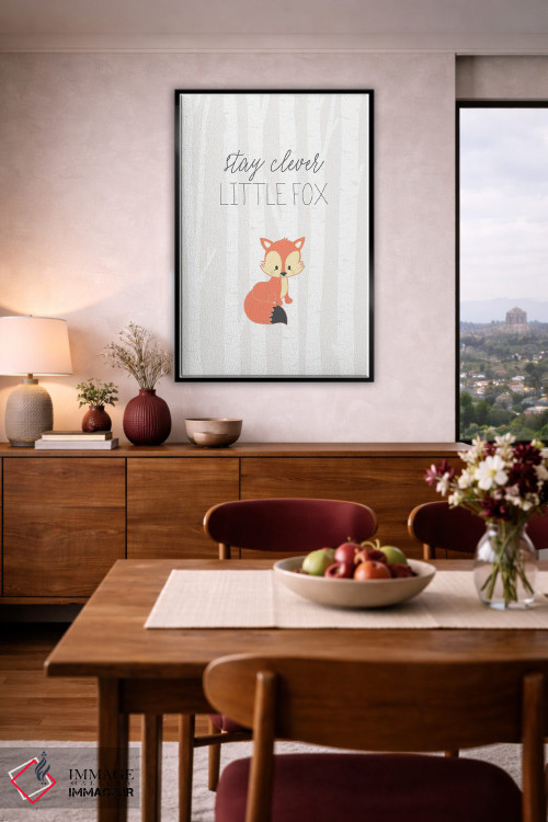 تابلو مینیمال روباه کوچولو اثر نیکول باسک - D5B