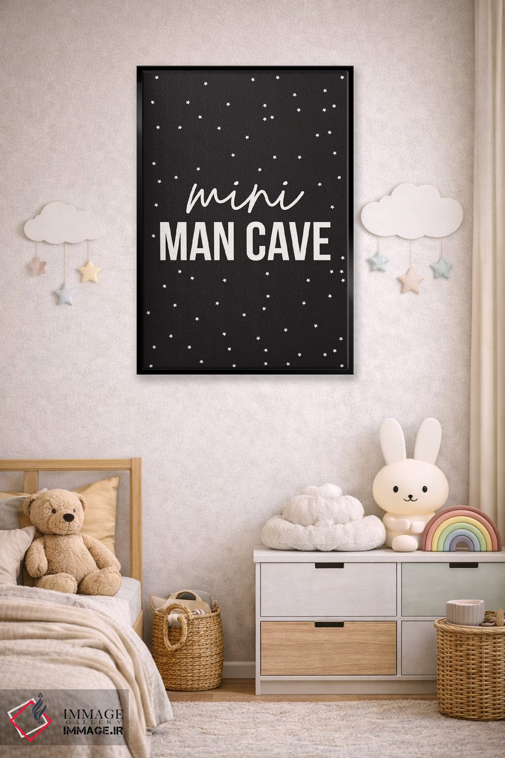 تابلو دکوراتیو غار مردانه کوچک اثر نیکول باسک - D5B