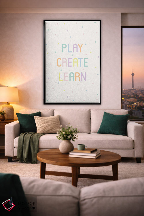 تابلو دکوراتیو بازی پاستلی، خلق کن و بیاموز اثر نیکول باسک - D2B