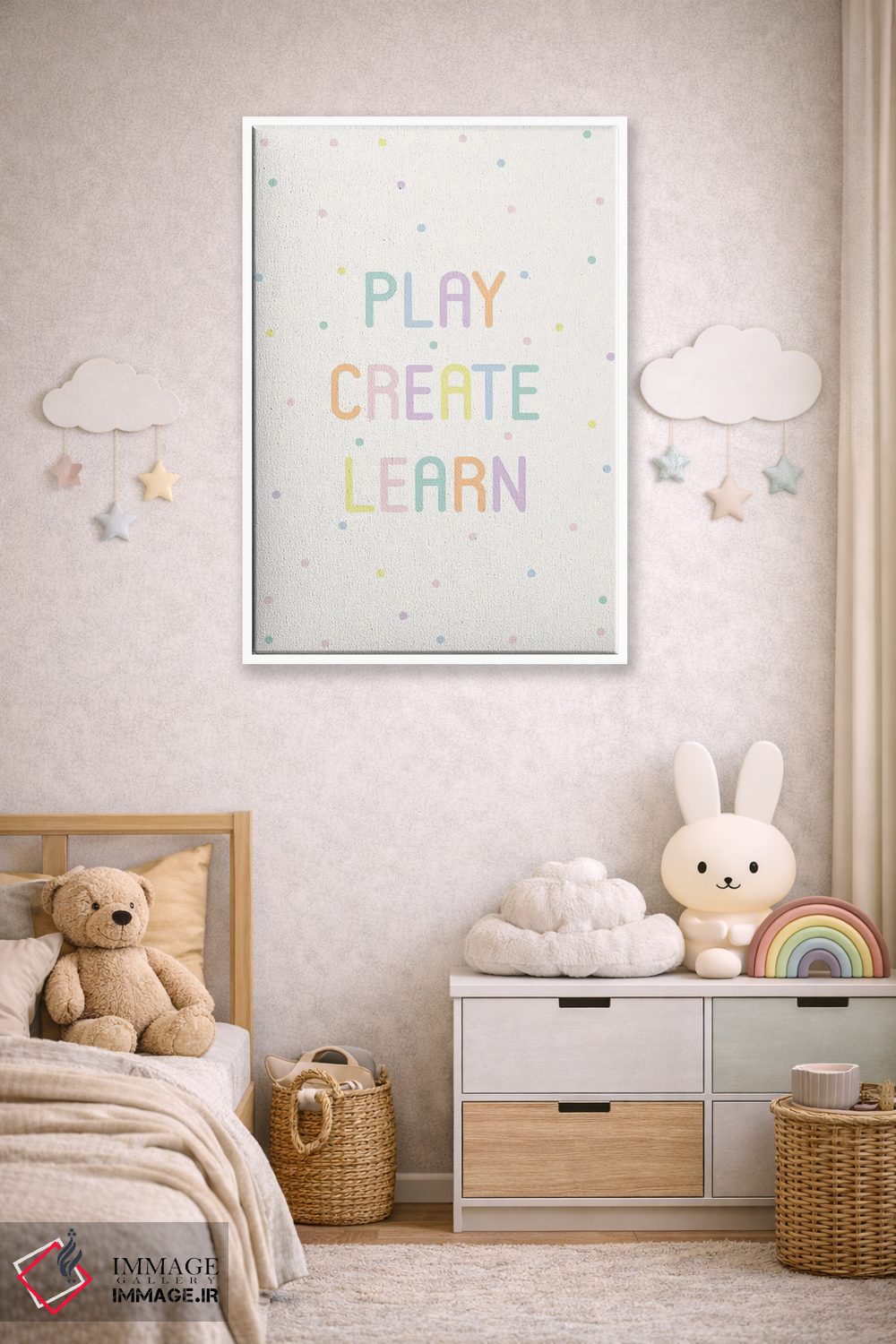 تابلو دکوراتیو بازی پاستلی، خلق کن و بیاموز اثر نیکول باسک - D3W
