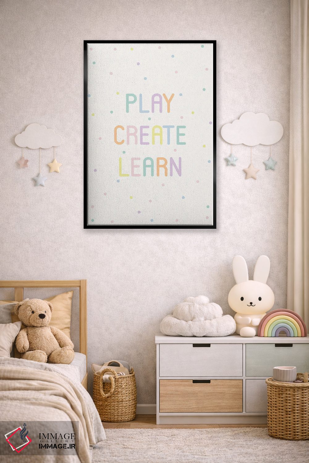 تابلو دکوراتیو بازی پاستلی، خلق کن و بیاموز اثر نیکول باسک - D5B