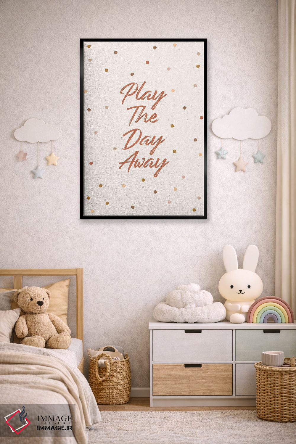 تابلو دکوراتیو تمام روز بازی کن اثر نیکول باسک - D5B