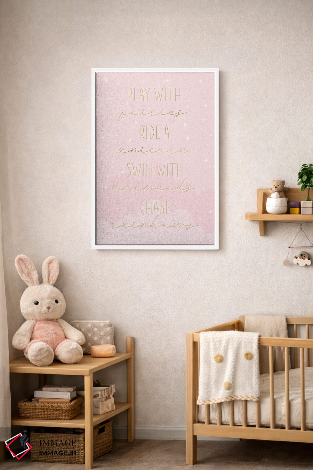 تابلو دکوراتیو با پری ها بازی کن اثر نیکول باسک - D3W