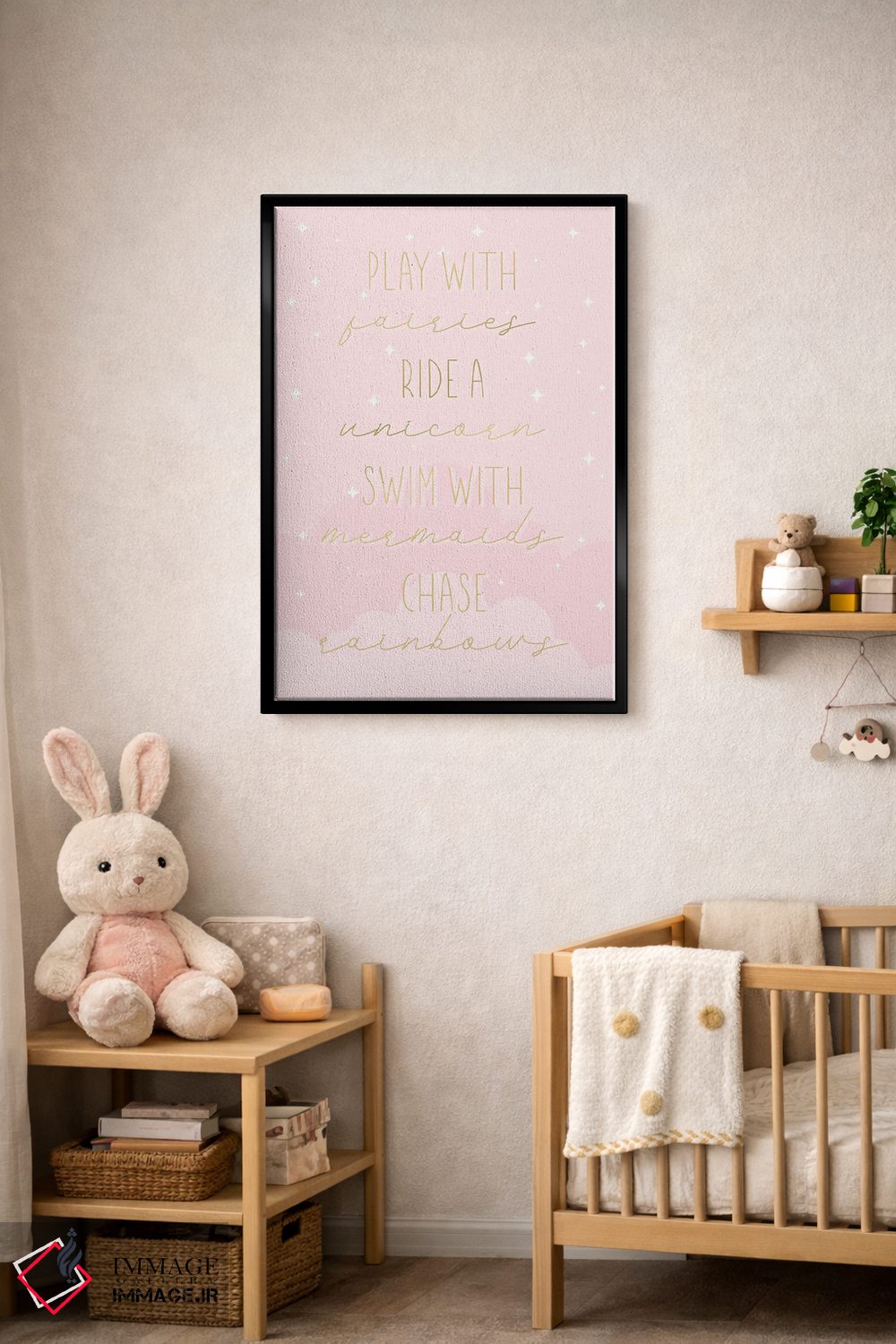 تابلو دکوراتیو با پری ها بازی کن اثر نیکول باسک - D6B