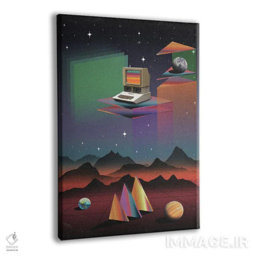 تابلو دکوراتیو کامپیوتر CRT دهه ۸۰ اثر نیبرا ویژوالز - نمای پرسپکتیو محصول