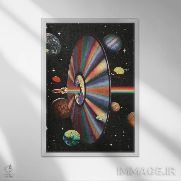 تابلو دکوراتیو سفر در گذشته اثر نیبرا ویژوالز - نمای قابدار سفید