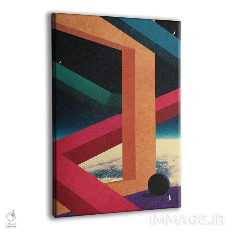 تابلو دکوراتیو زاویه های کیهانی اثر نیبرا ویژوالز - نمای پرسپکتیو محصول