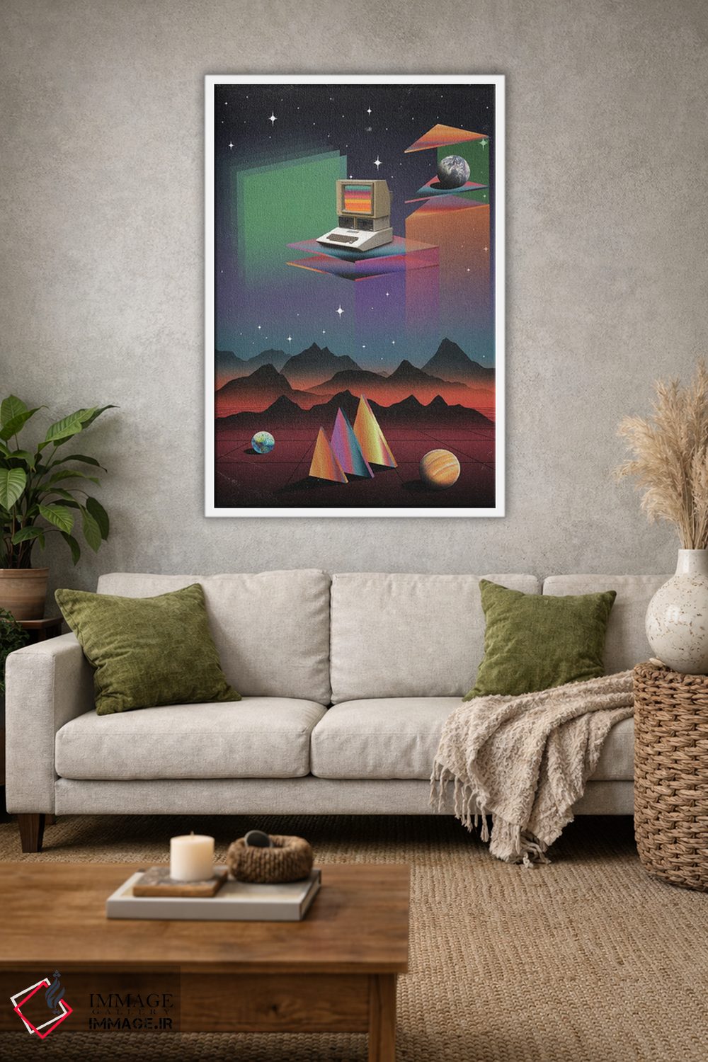 تابلو دکوراتیو کامپیوتر CRT دهه ۸۰ اثر نیبرا ویژوالز - D1W