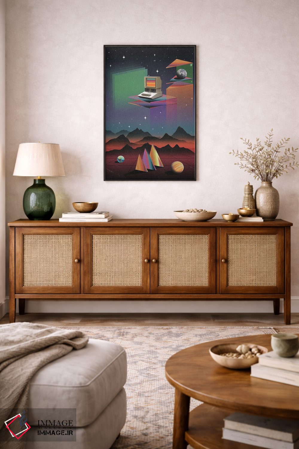 تابلو دکوراتیو کامپیوتر CRT دهه ۸۰ اثر نیبرا ویژوالز - D3B