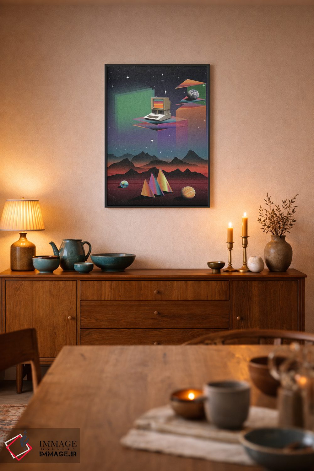 تابلو دکوراتیو کامپیوتر CRT دهه ۸۰ اثر نیبرا ویژوالز - D6B