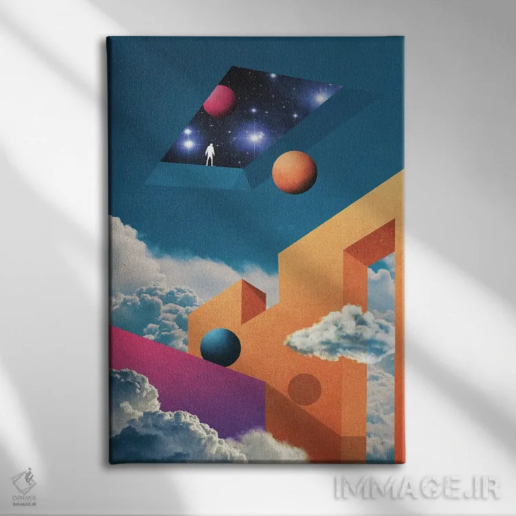 تابلو دکوراتیو جهان موازی اثر نیبرا ویژوالز - نمای روبهرو روی دیوار