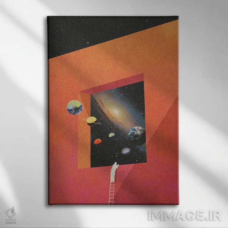 تابلو دکوراتیو ناظر کهکشان اثر نیبرا ویژوالز - نمای روبهرو روی دیوار