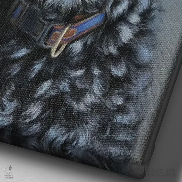 تابلو دکوراتیو پورتی اثر ناتالی آیاس - نمای نزدیک بافت بوم