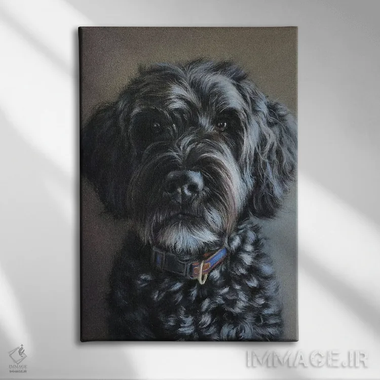 تابلو دکوراتیو پورتی اثر ناتالی آیاس - نمای روبهرو روی دیوار