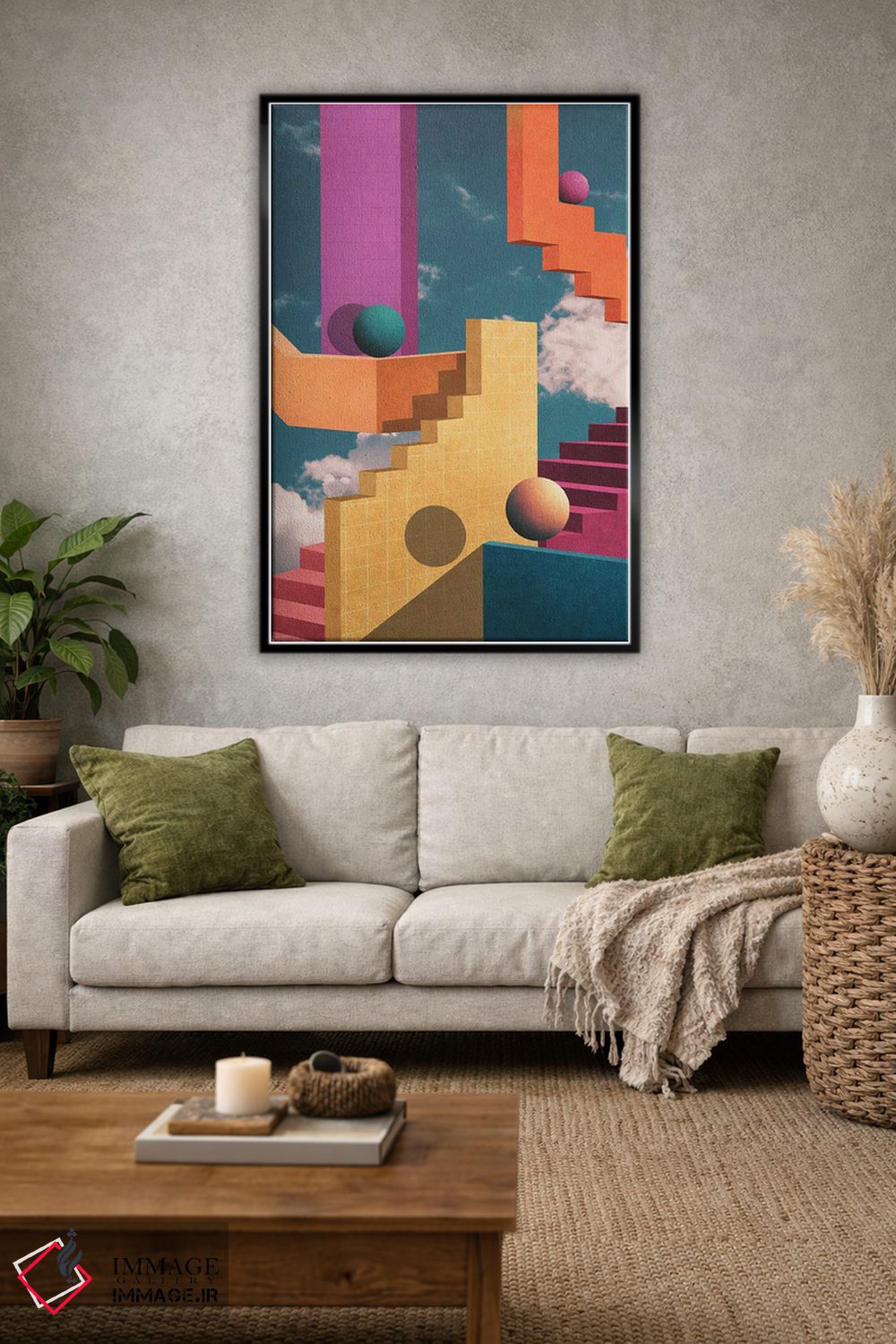 تابلو انتزاعی ایستگاه پاستلی اثر نیبرا ویژوالز - D2B