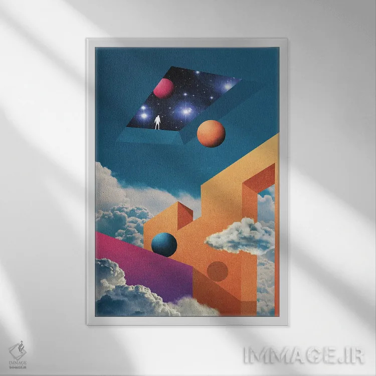 تابلو دکوراتیو جهان موازی اثر نیبرا ویژوالز - نمای قابدار سفید