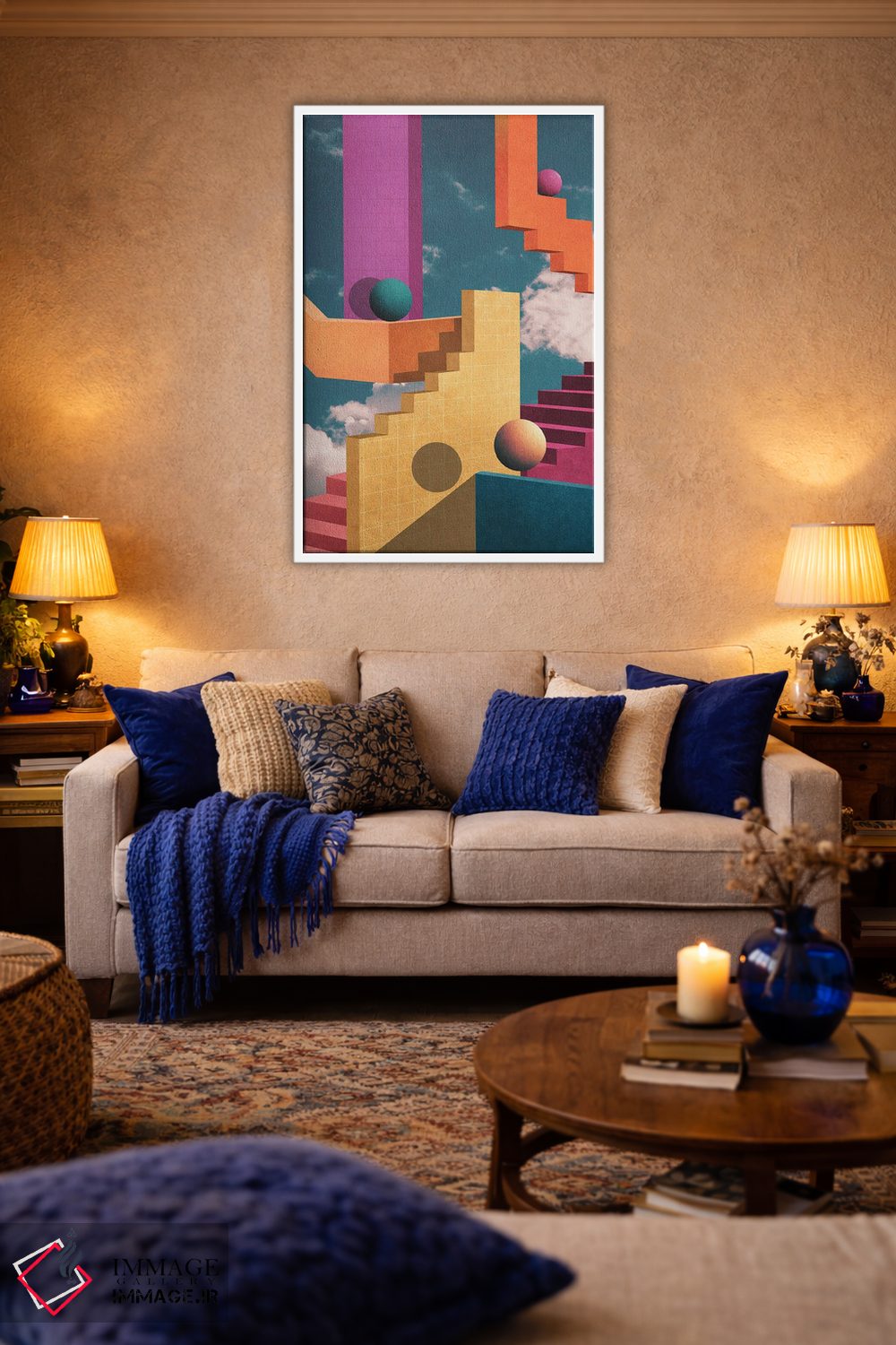 تابلو انتزاعی ایستگاه پاستلی اثر نیبرا ویژوالز - D3W