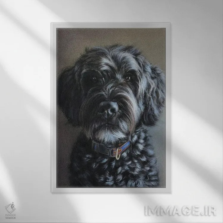 تابلو دکوراتیو پورتی اثر ناتالی آیاس - نمای قابدار سفید